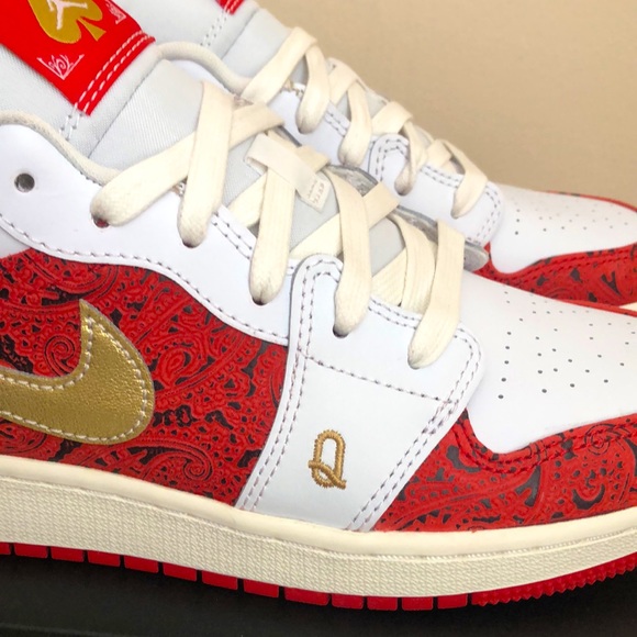 ❤️🤍NIKE AIR JORDAN 1 LOW SE GS SNEAKERS🤍❤️ - Picture 2 of 13